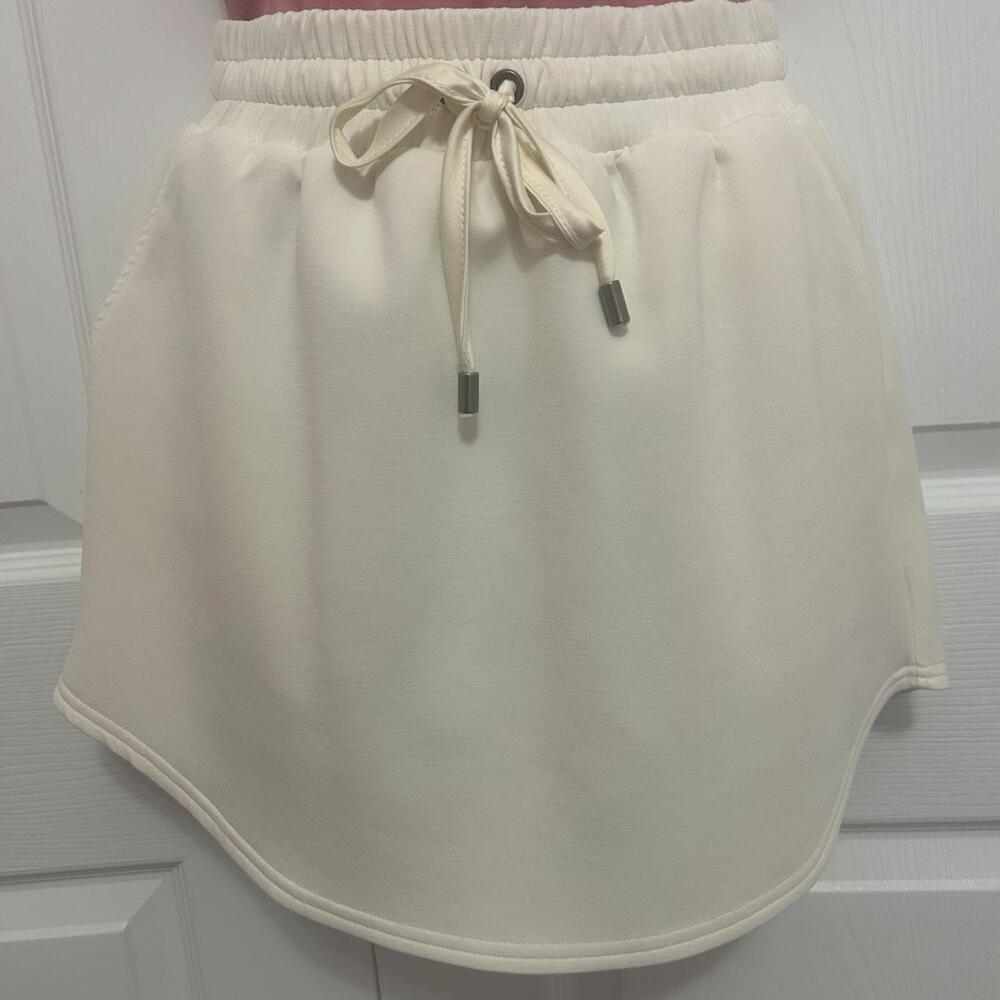 Revival - cream, super soft, comfy, and thick material skort. Size S. Gently use